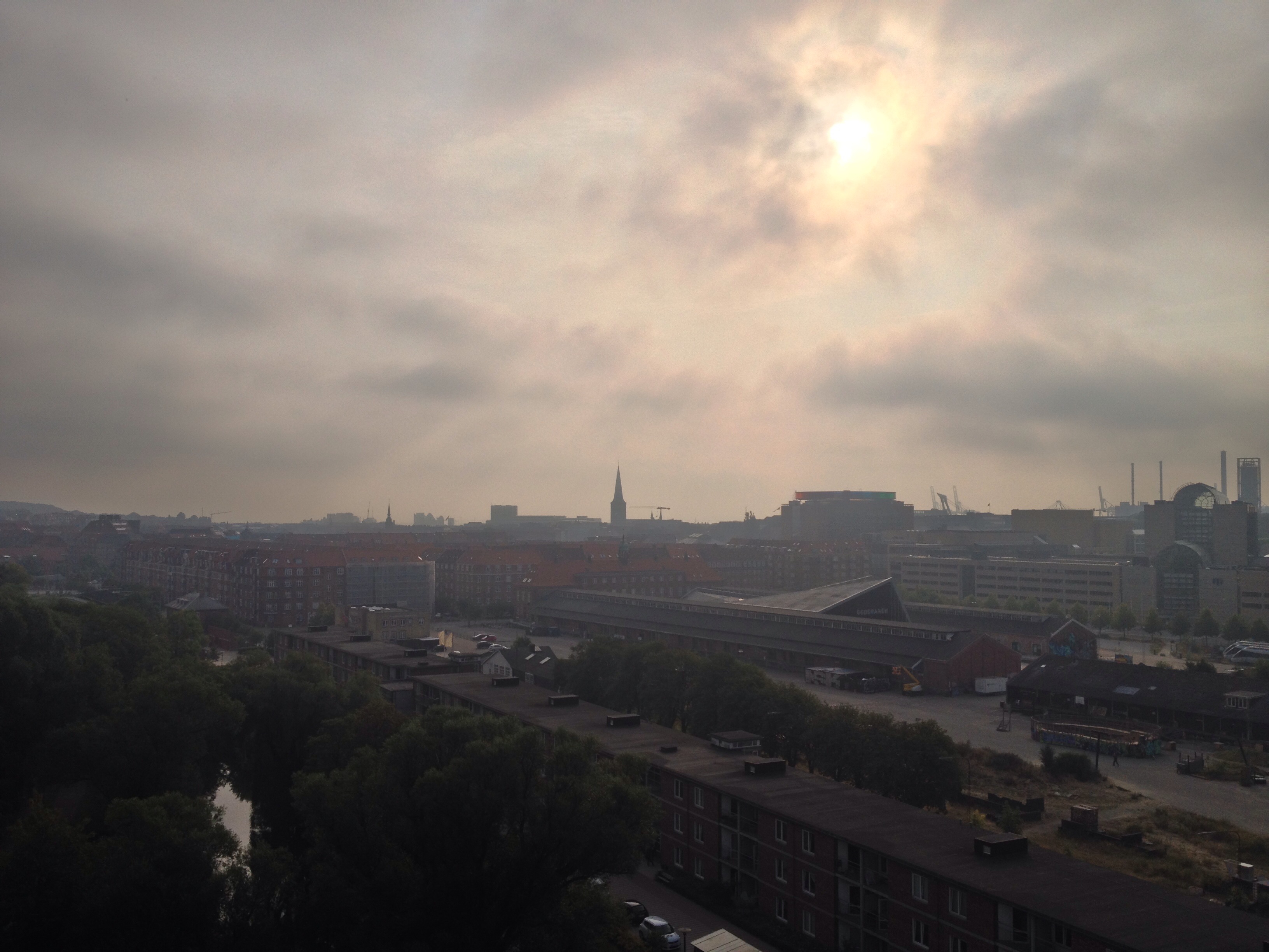 Udsigt over Aarhus når Jacob står op.