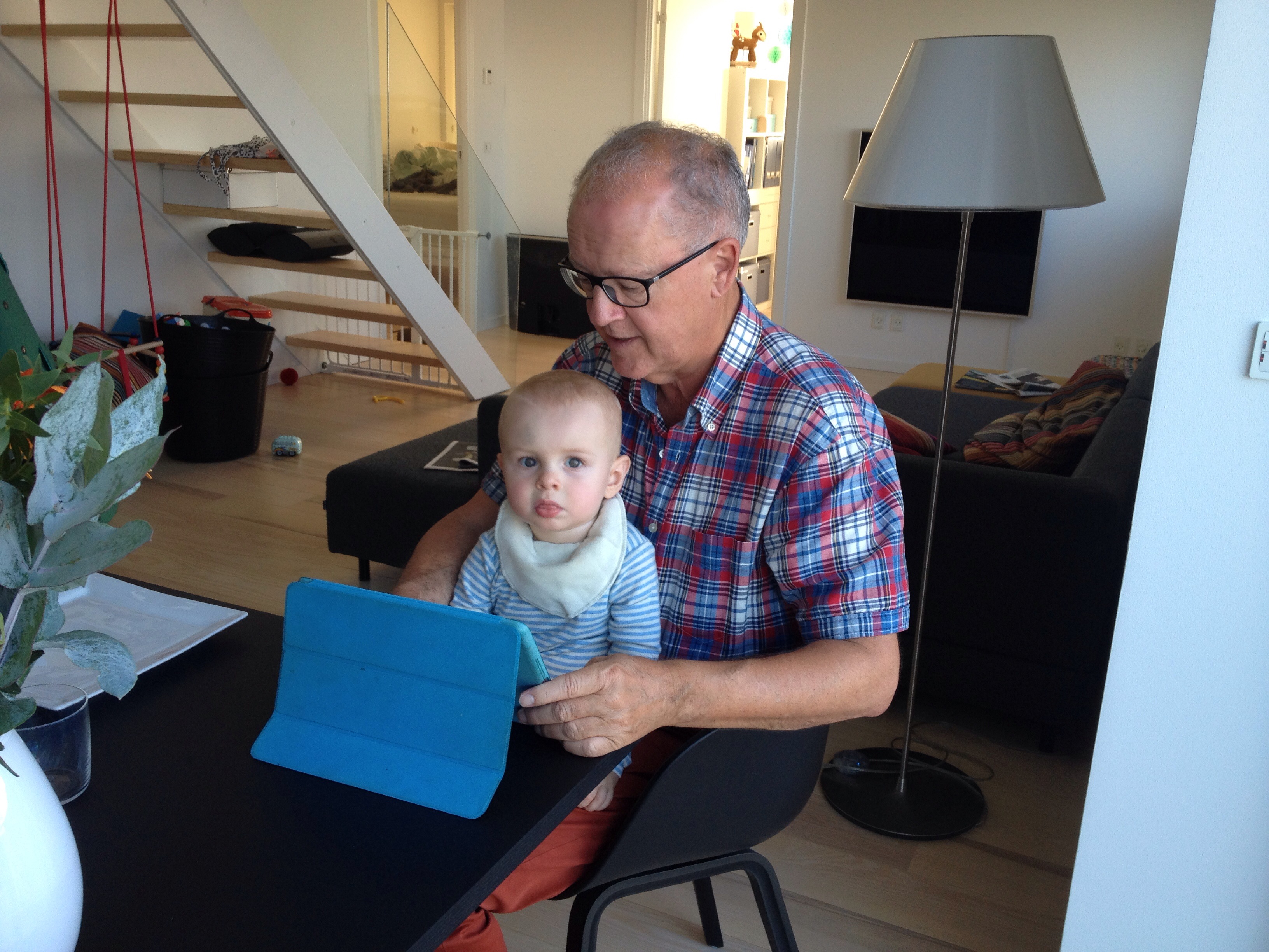 Mormor og Morfar kom forbi.
