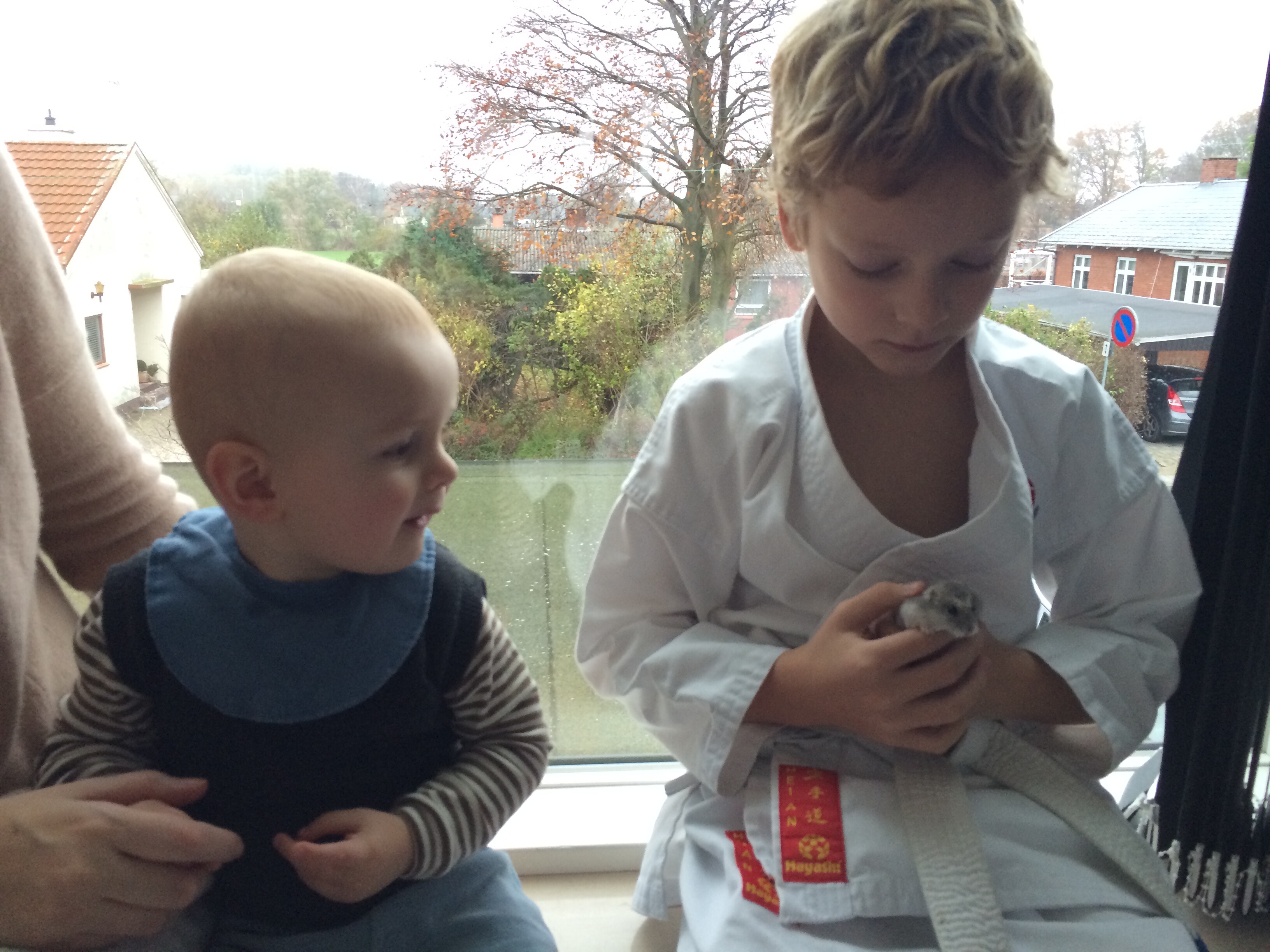 Jacob hilser på Lukas.