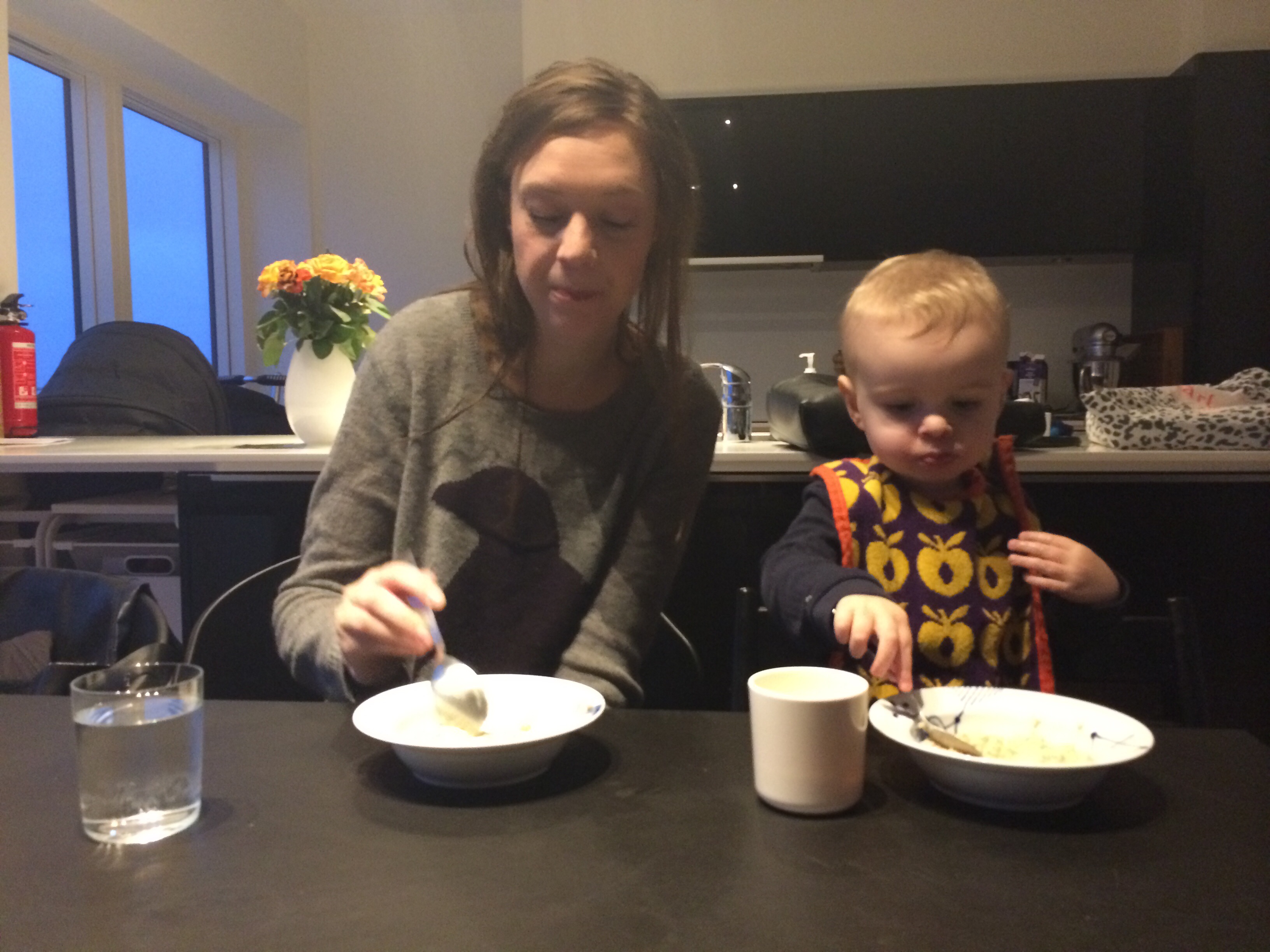 Fælles morgenmad.
